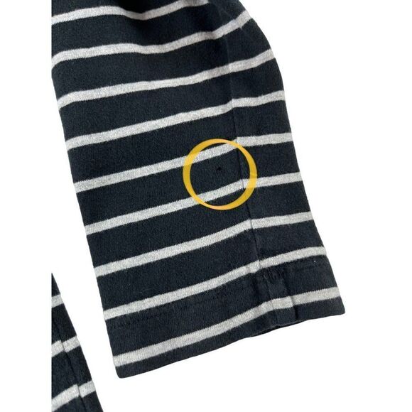 Hanna Andersson Striped Crew Neck Long Sleeve Ringer Tee Shirt US 8 130CM Black - Picture 4 of 8